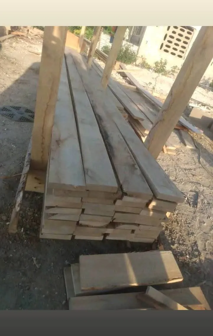 Milled lumber ready for local construction.